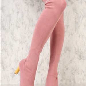 Knee high sock boots